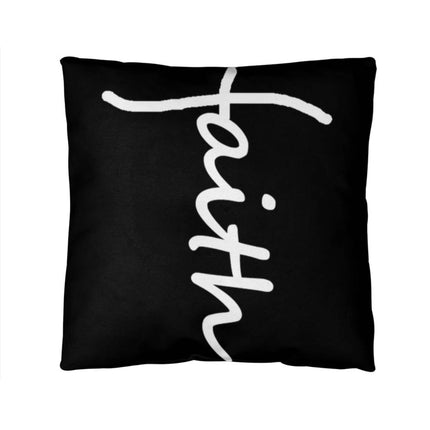 Faith Throw Pillow | Black Christian Home Decor Accent Pillow