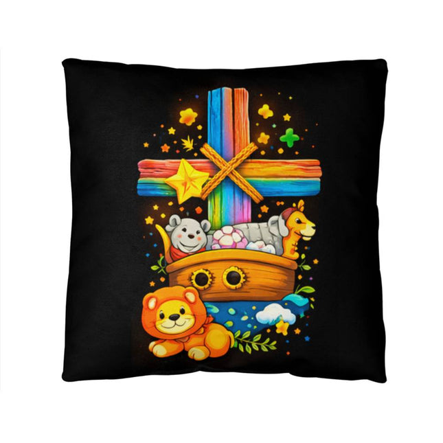 Noah's Ark Throw Pillow – Christian Gift for Kids
