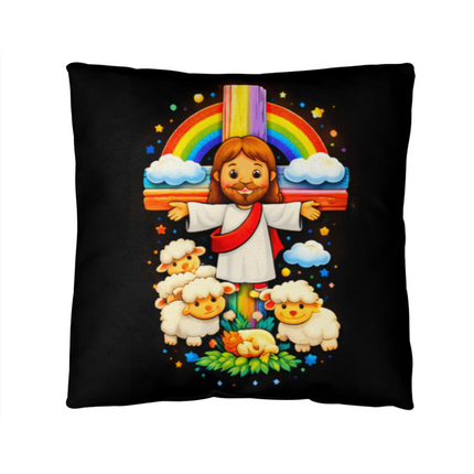 Jesus with Sheep's - Classic Pillow - Christian Gifts for Kids