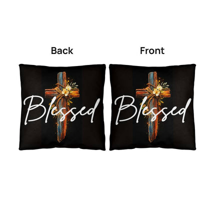 Inspiring Heart Cross Classic Pillow – Christian Gift for Women