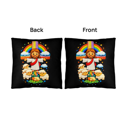 Jesus with Sheep's - Classic Pillow - Christian Gifts for Kids