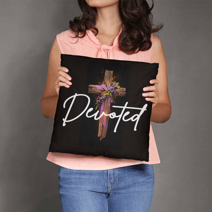 Inspiring Heart Cross Classic Pillow – Christian Gift for Women