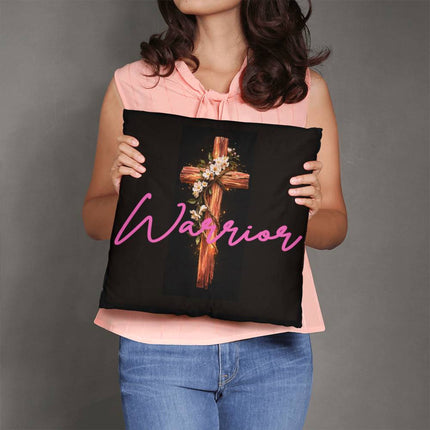 Inspiring Heart Cross Classic Pillow – Christian Gift for Women