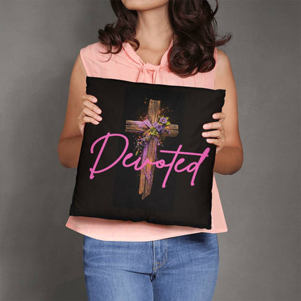 Inspiring Heart Cross Classic Pillow – Christian Gift for Women