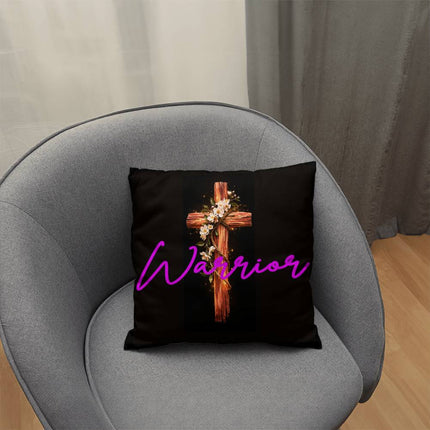Inspiring Heart Cross Classic Pillow – Christian Gift for Women