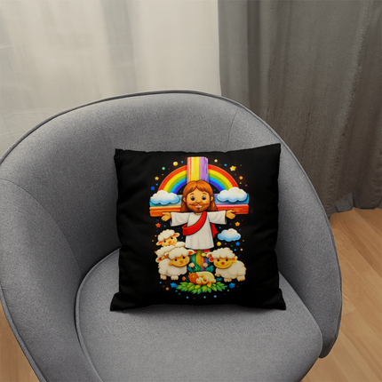 Jesus with Sheep's - Classic Pillow - Christian Gifts for Kids