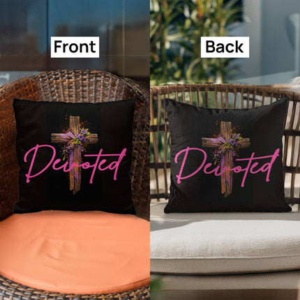 Inspiring Heart Cross Classic Pillow – Christian Gift for Women