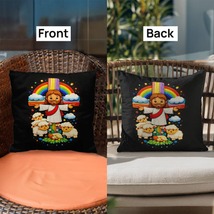 Jesus with Sheep's - Classic Pillow - Christian Gifts for Kids