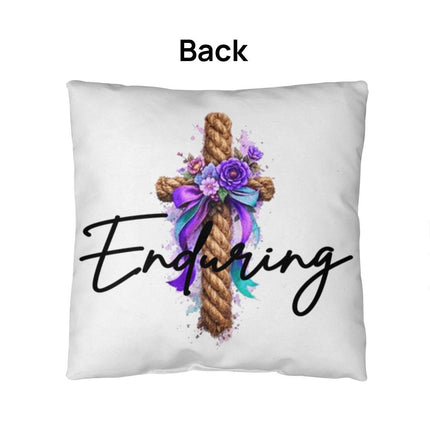 Inspiring Heart Cross Classic Pillow – Christian Gift for Women