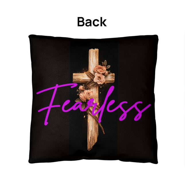 Inspiring Heart Cross Classic Pillow – Christian Gift for Women