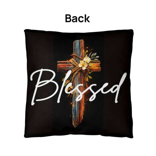 Inspiring Heart Cross Classic Pillow – Christian Gift for Women