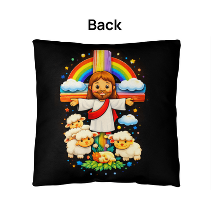 Jesus with Sheep's - Classic Pillow - Christian Gifts for Kids