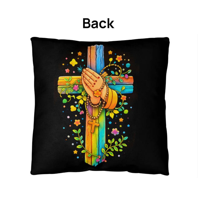 Praying Hands Throw Pillow – Christian Gift for Kids