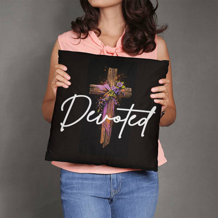 Inspiring Heart Cross Classic Pillow – Christian Gift for Women