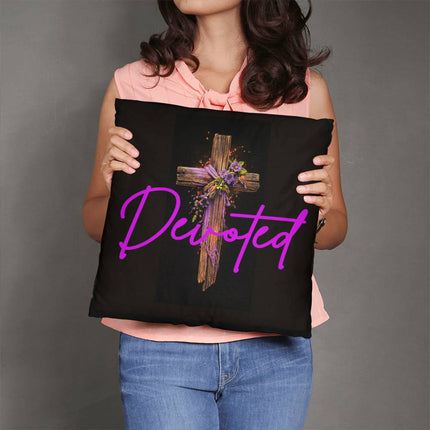 Inspiring Heart Cross Classic Pillow – Christian Gift for Women