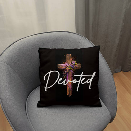 Inspiring Heart Cross Classic Pillow – Christian Gift for Women