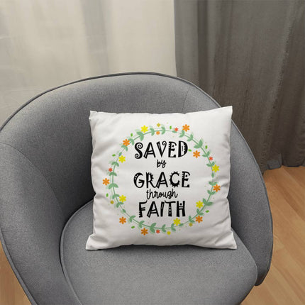 Modern Christian classic pillow with Faith design — "Hope is a practice" — a faith-forward gift for women