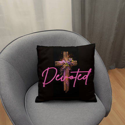Inspiring Heart Cross Classic Pillow – Christian Gift for Women