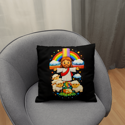 Jesus with Sheep's - Classic Pillow - Christian Gifts for Kids