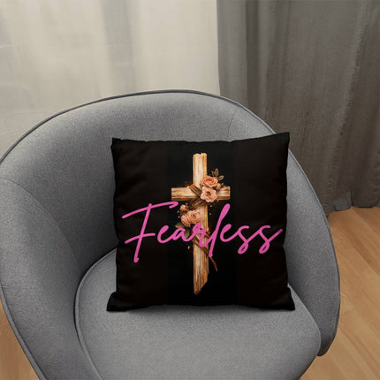 Inspiring Heart Cross Classic Pillow – Christian Gift for Women