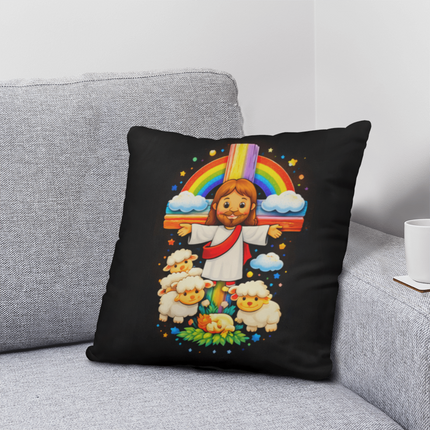 Jesus with Sheep's - Classic Pillow - Christian Gifts for Kids
