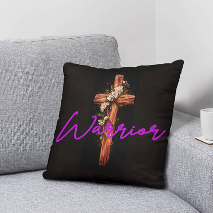 Inspiring Heart Cross Classic Pillow – Christian Gift for Women