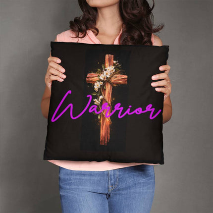 Inspiring Heart Cross Classic Pillow – Christian Gift for Women