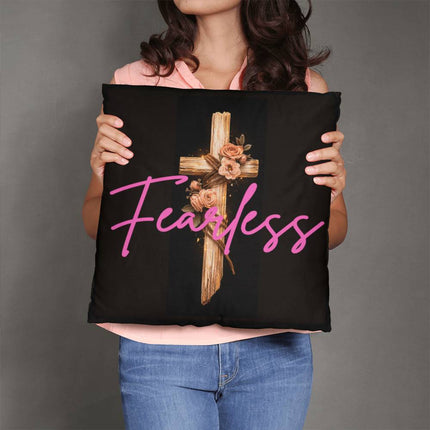 Inspiring Heart Cross Classic Pillow – Christian Gift for Women