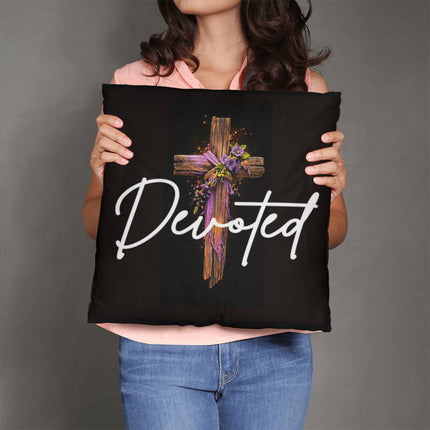 Inspiring Heart Cross Classic Pillow – Christian Gift for Women
