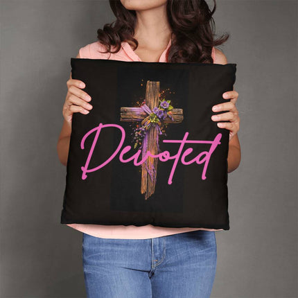Inspiring Heart Cross Classic Pillow – Christian Gift for Women