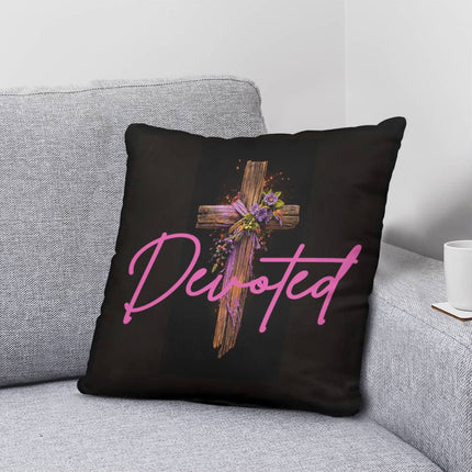 Inspiring Heart Cross Classic Pillow – Christian Gift for Women