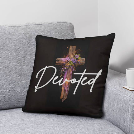 Inspiring Heart Cross Classic Pillow – Christian Gift for Women