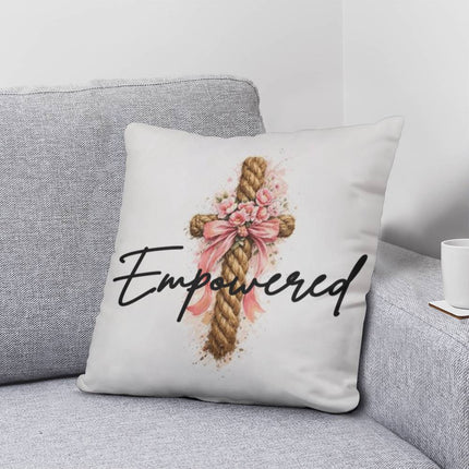 Inspiring Heart Cross Classic Pillow – Christian Gift for Women