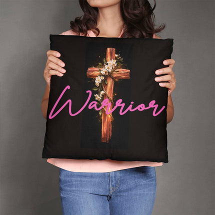 Inspiring Heart Cross Classic Pillow – Christian Gift for Women