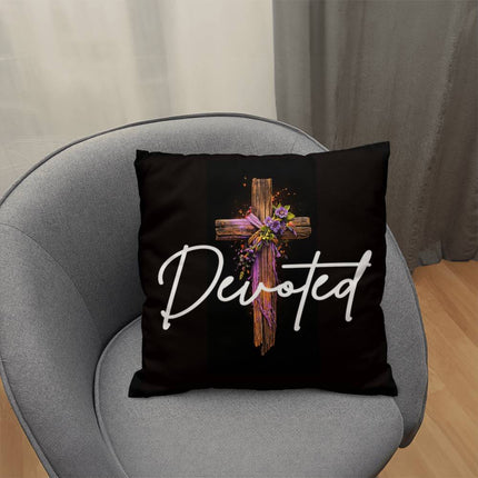 Inspiring Heart Cross Classic Pillow – Christian Gift for Women