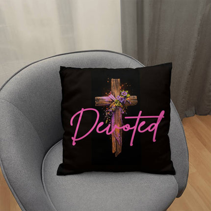 Inspiring Heart Cross Classic Pillow – Christian Gift for Women