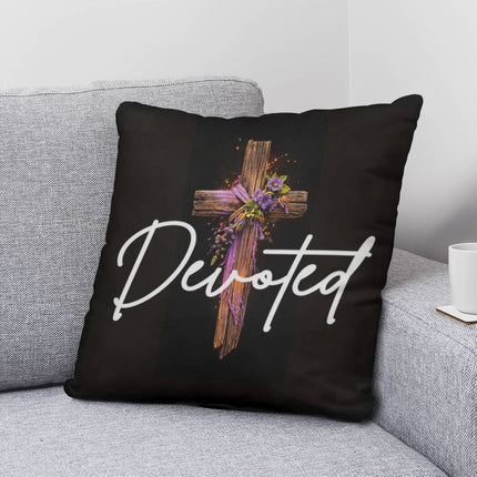 Inspiring Heart Cross Classic Pillow – Christian Gift for Women