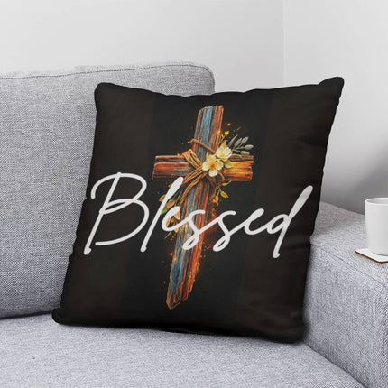 Inspiring Heart Cross Classic Pillow – Christian Gift for Women