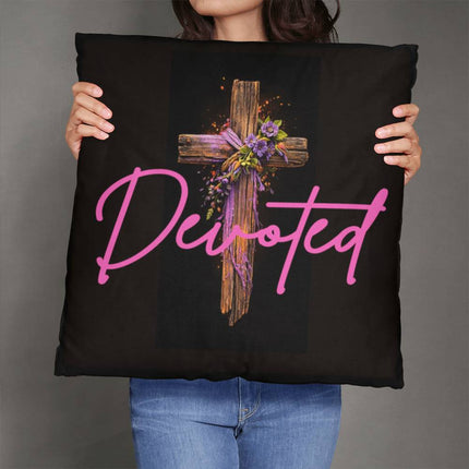 Inspiring Heart Cross Classic Pillow – Christian Gift for Women