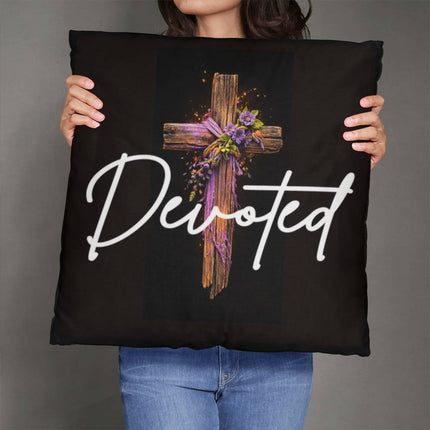 Inspiring Heart Cross Classic Pillow – Christian Gift for Women