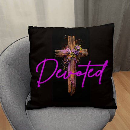 Inspiring Heart Cross Classic Pillow – Christian Gift for Women