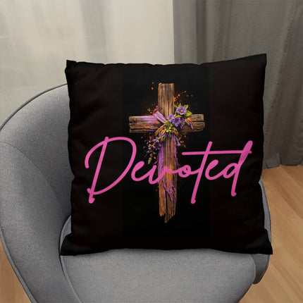 Inspiring Heart Cross Classic Pillow – Christian Gift for Women