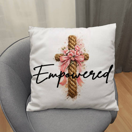 Inspiring Heart Cross Classic Pillow – Christian Gift for Women