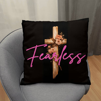 Inspiring Heart Cross Classic Pillow – Christian Gift for Women