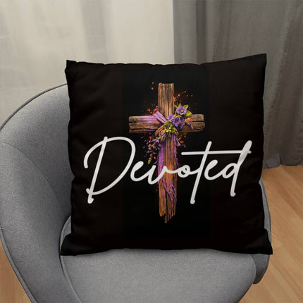 Inspiring Heart Cross Classic Pillow – Christian Gift for Women
