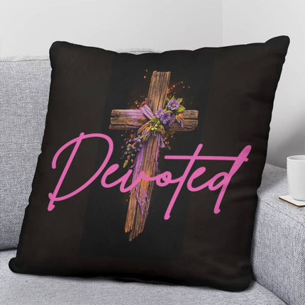 Inspiring Heart Cross Classic Pillow – Christian Gift for Women
