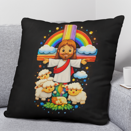 Jesus with Sheep's - Classic Pillow - Christian Gifts for Kids