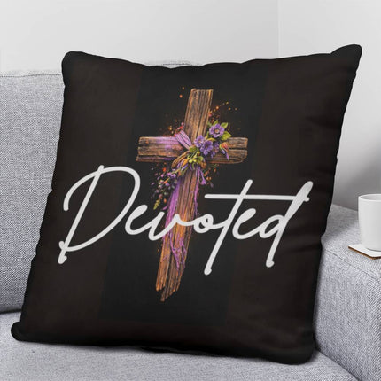 Inspiring Heart Cross Classic Pillow – Christian Gift for Women