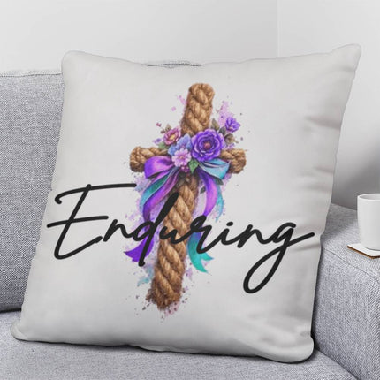 Inspiring Heart Cross Classic Pillow – Christian Gift for Women