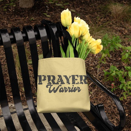 Prayer Warrior Classic Tote Bag | Yellow | Christian Everyday Tote